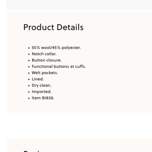 J. Crew Factory Herringbone wool-blend Holland blazer Cream Tan Size 2 NWOT - Picture 3 of 10